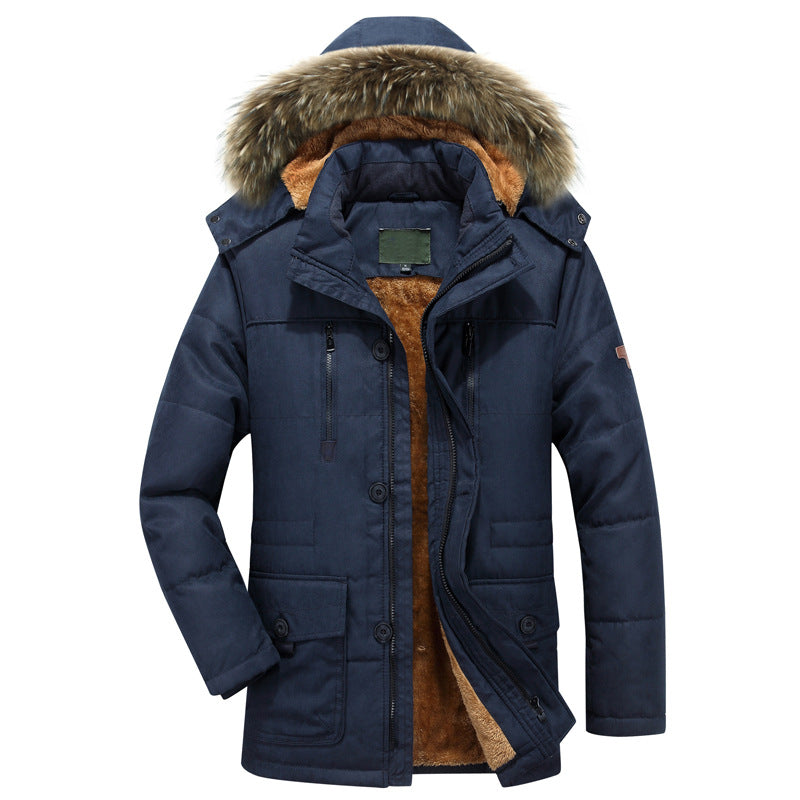 Men's fleece-lined hooded military jacket, view 3 - MRSLM