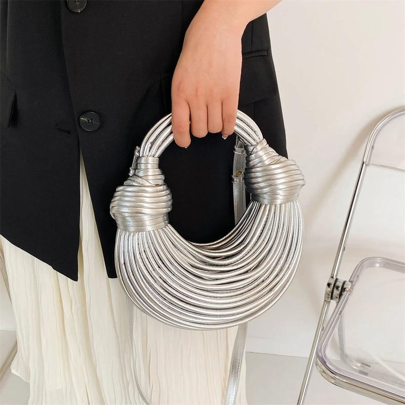 handwoven noodle shoulder bag, view 6 - MRSLM