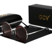 round frame polarized sunglasses, view 2 - MRSLM