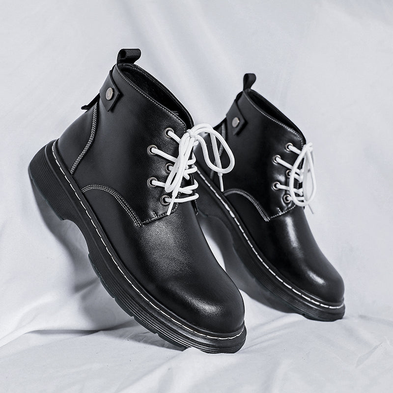 men's leather ankle boots for outdoor work, view 4 - MRSLM