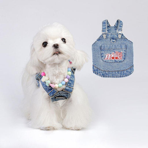cotton dog denim vest - MRSLM