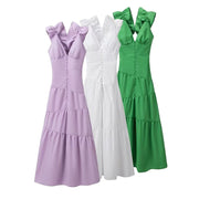 women's retro flower dress, view 5 - MRSLM
