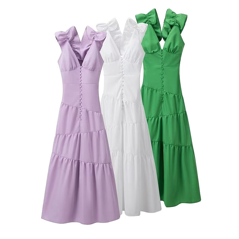 women's retro flower dress, view 5 - MRSLM