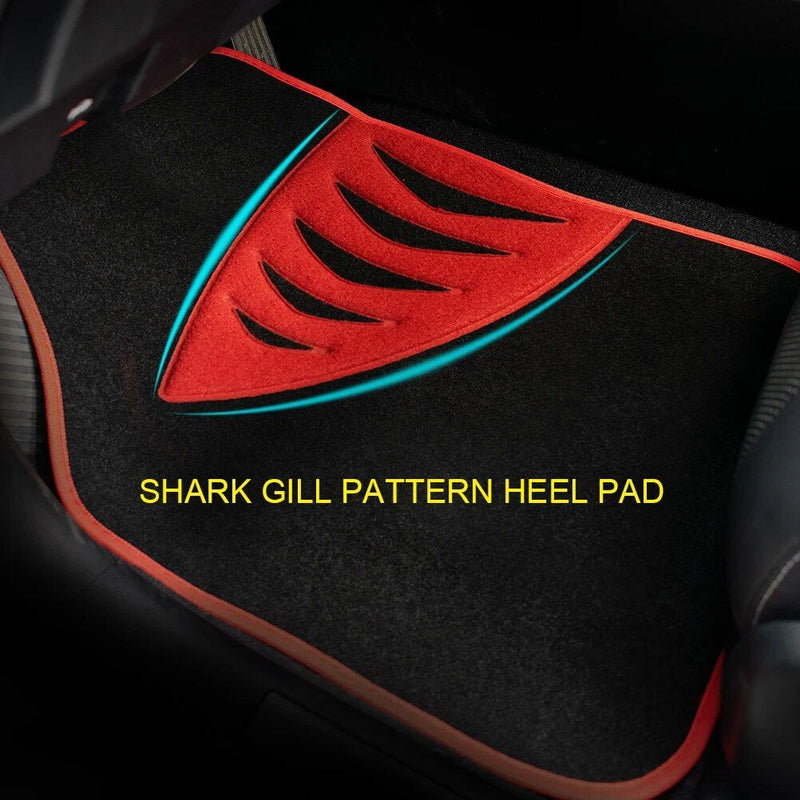 Universal car floor mats with red trim, view 4 - MRSLM