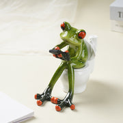 resin toilet frog bathtub figurines, view 6 - MRSLM