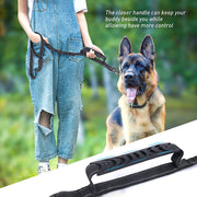 no-pull reflective bungee dog leash, view 7 - MRSLM