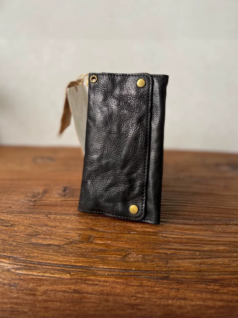 vintage trifold cowhide wallet, view 6 - MRSLM