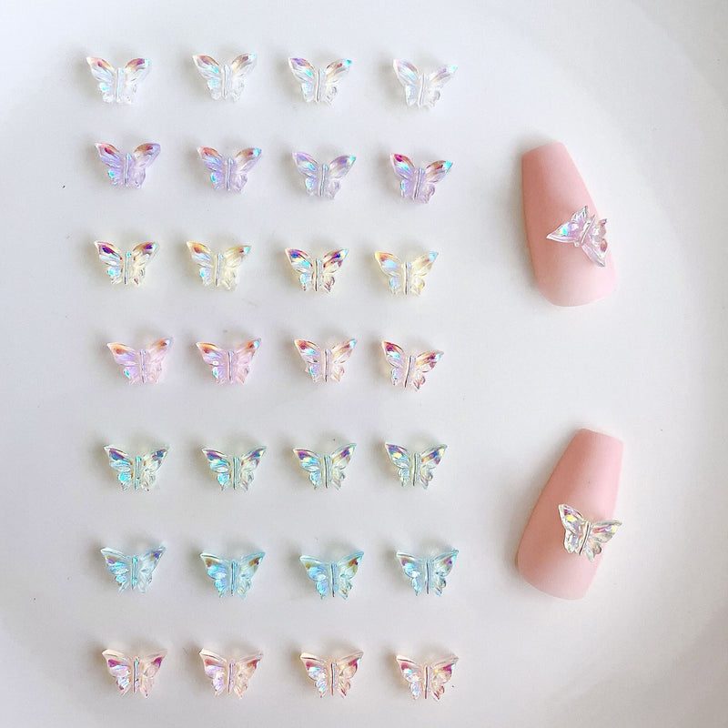 butterfly nail charms, view 3 - MRSLM