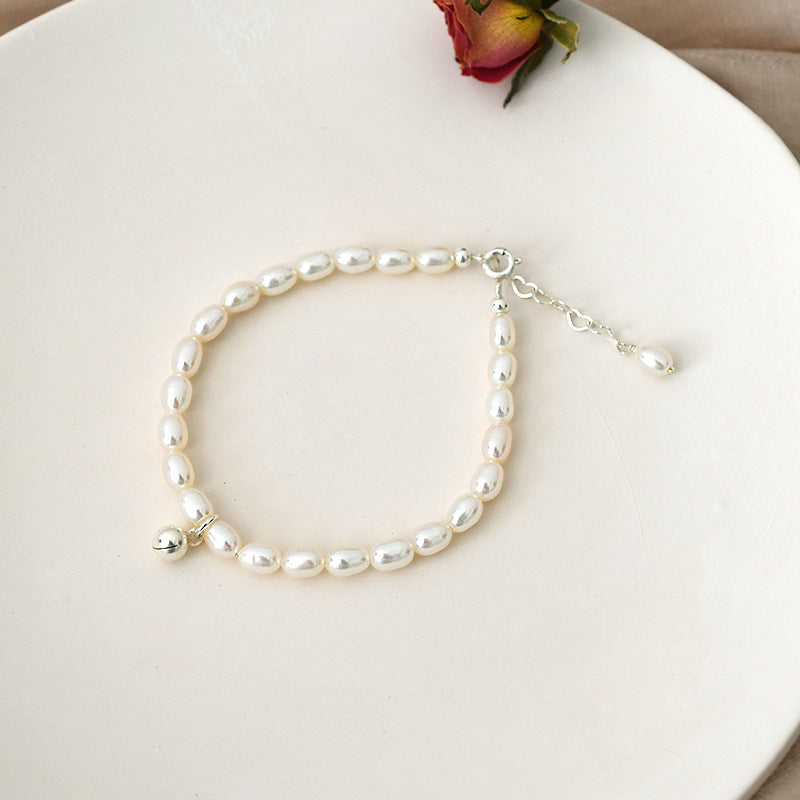 freshwater pearl bead bell bracelet, view 6 - MRSLM