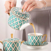 green european ceramic tea set, view 4 - MRSLM