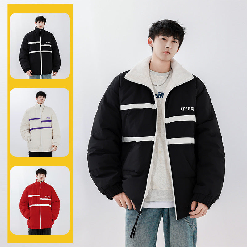 velvet stand collar jacket, view 5 - MRSLM