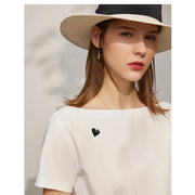 slash neck embroidery top, view 6 - MRSLM