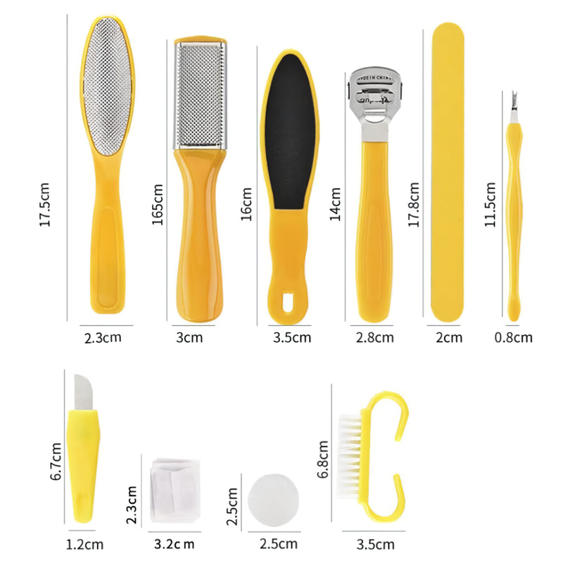 professional 10-piece pedicure tool set, view 8 - MRSLM