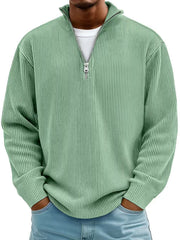 men's corduroy zipper sweatshirt, view 8 - MRSLM