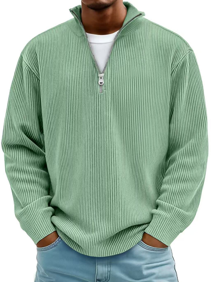 men's corduroy zipper sweatshirt, view 8 - MRSLM