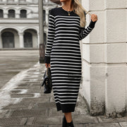striped knit dress, view 5 - MRSLM