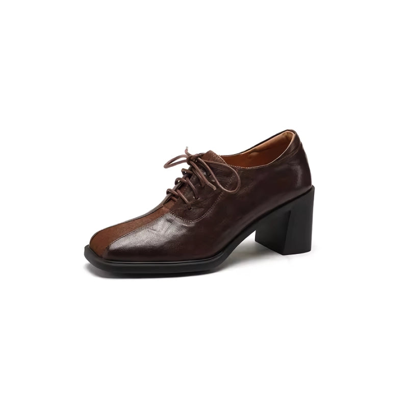 genuine leather lace-up oxford shoes, view 3 - MRSLM