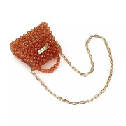 crystal pearls beaded crossbody bag, view 4 - MRSLM