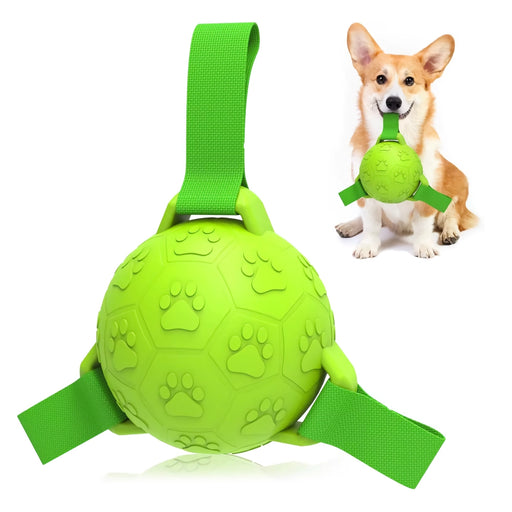 interactive dog soccer ball with straps - MRSLM