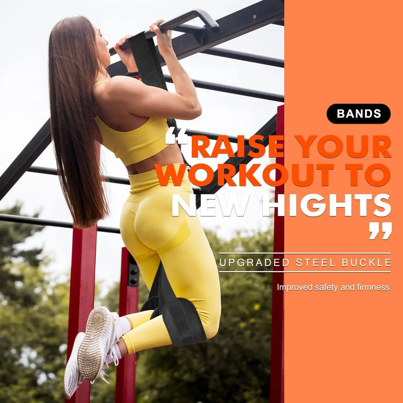 elastic pull-up trainer with resistance bands, view 9 - MRSLM