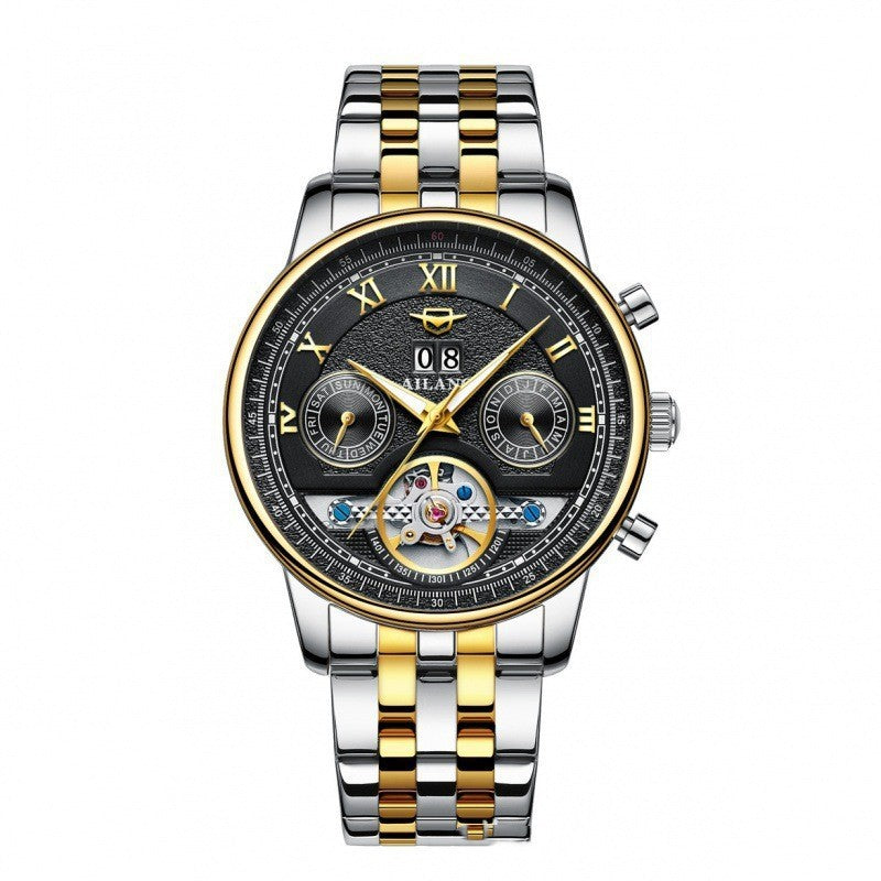 men's sun moon stars automatic watch, view 6 - MRSLM