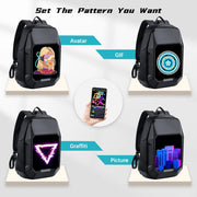 LED pixel display sling backpack, view 3 - MRSLM