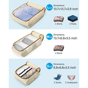 6-piece travel organizer storage bags, view 7 - MRSLM