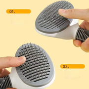 self-cleaning pet grooming brush, view 11 - MRSLM