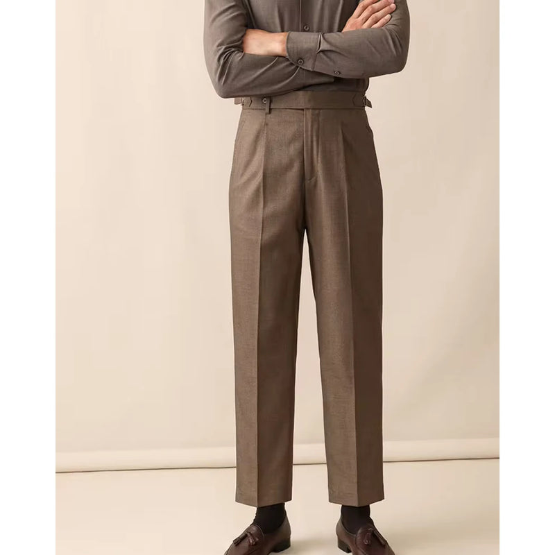 men's wool blend formal ankle pants, view 2 - MRSLM