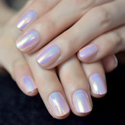 chrome iridescent press-on nails, view 4 - MRSLM