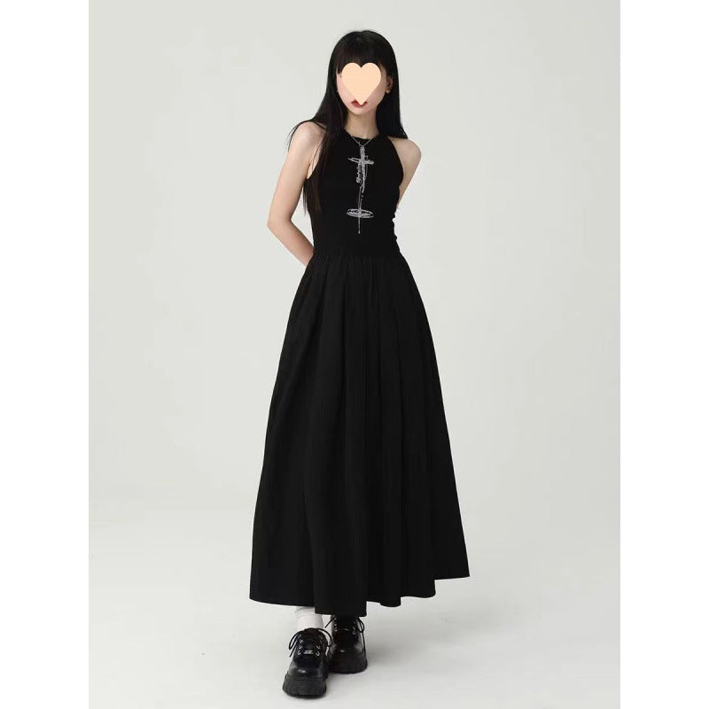 long sleeve A-line sling dress, view 2 - MRSLM