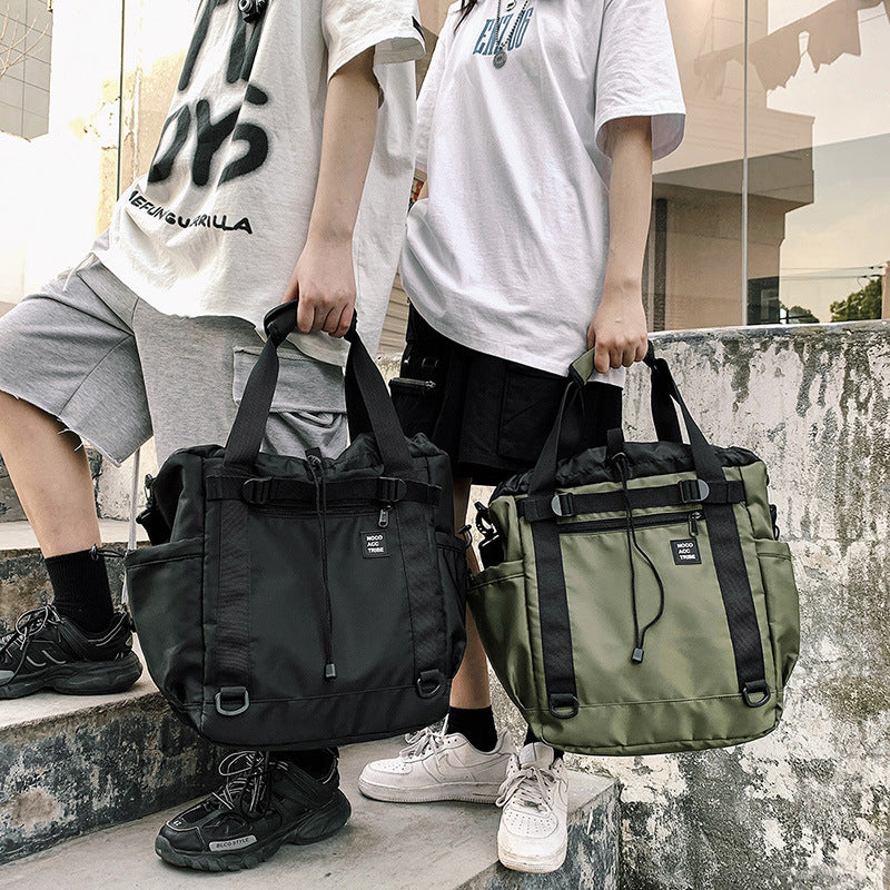 canvas cargo shoulder bag, view 5 - MRSLM