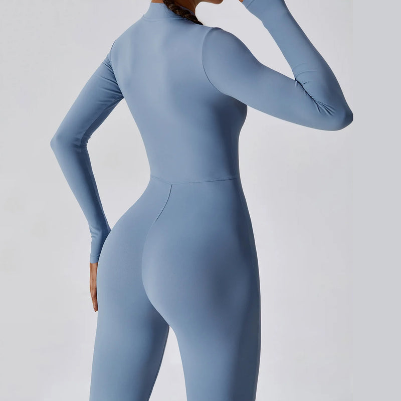 women's long-sleeve yoga jumpsuit, view 26 - MRSLM