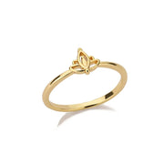 Stainless steel lotus flower ring, view 2 - MRSLM