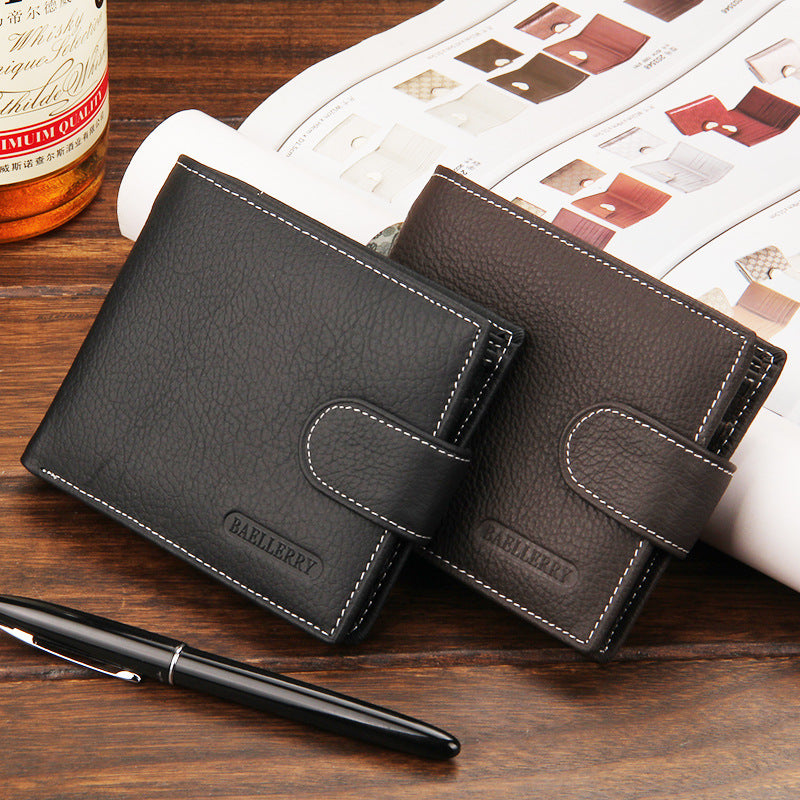 men's short leather wallet, view 5 - MRSLM