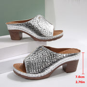 Peep-toe wedge slippers, view 7 - MRSLM