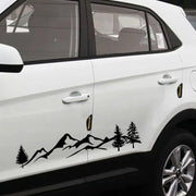 reflective mountain and tree landscape car decal, view 6 - MRSLM