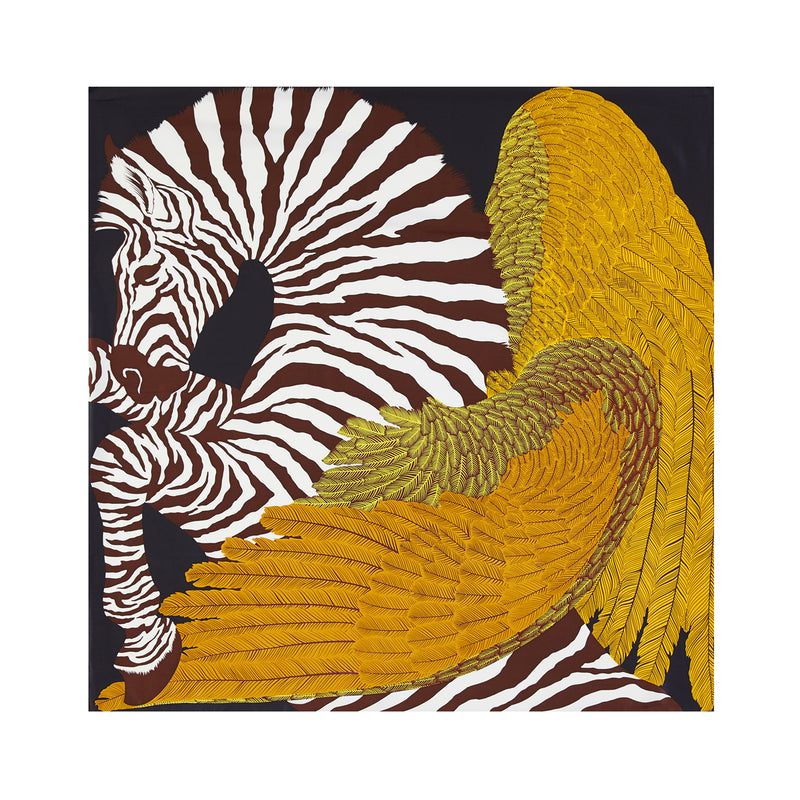 90cm silk blend square scarf, view 5 - MRSLM