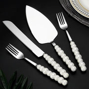 pearl ceramic handle cake knife set - MRSLM