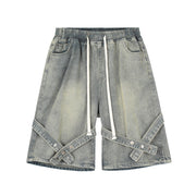 men's tie-dye denim shorts, view 4 - MRSLM