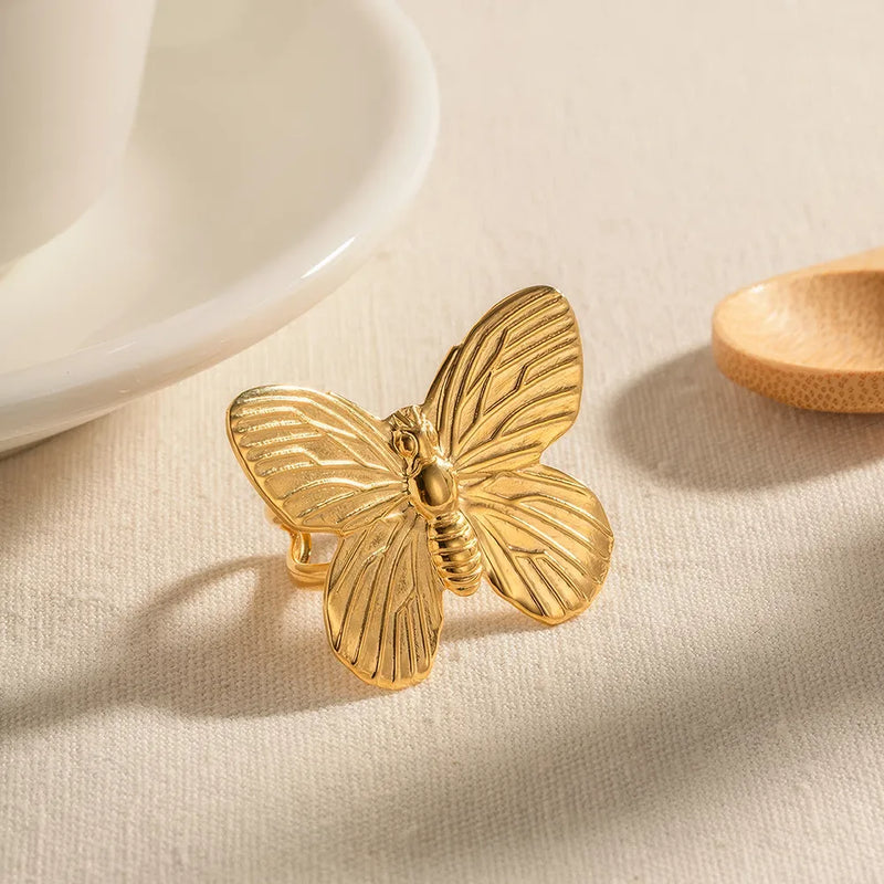 butterfly open ring, view 6 - MRSLM