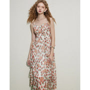 French floral V-neck midi dress, view 5 - MRSLM