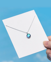S925 sterling silver mermaid tear necklace, view 4 - MRSLM