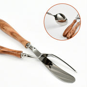 rosewood handle stainless steel flatware set, view 8 - MRSLM