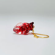 dark black heart earrings, view 3 - MRSLM