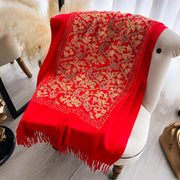 cashew flower jacquard scarf, view 3 - MRSLM
