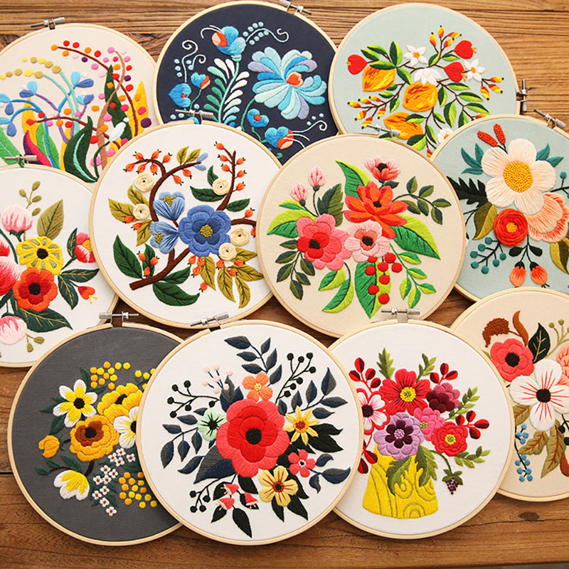 DIY floral embroidery kit, view 13 - MRSLM