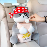 2-in-1 cute car tissue box and trash can, view 3 - MRSLM