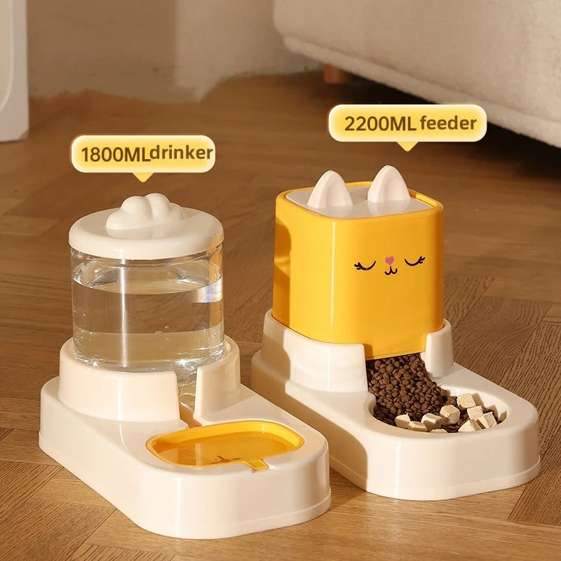 automatic pet water feeder and food container, view 4 - MRSLM