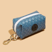 PU leather dog poop bag holder, view 2 - MRSLM